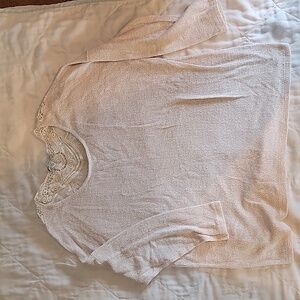 Lace back sweater